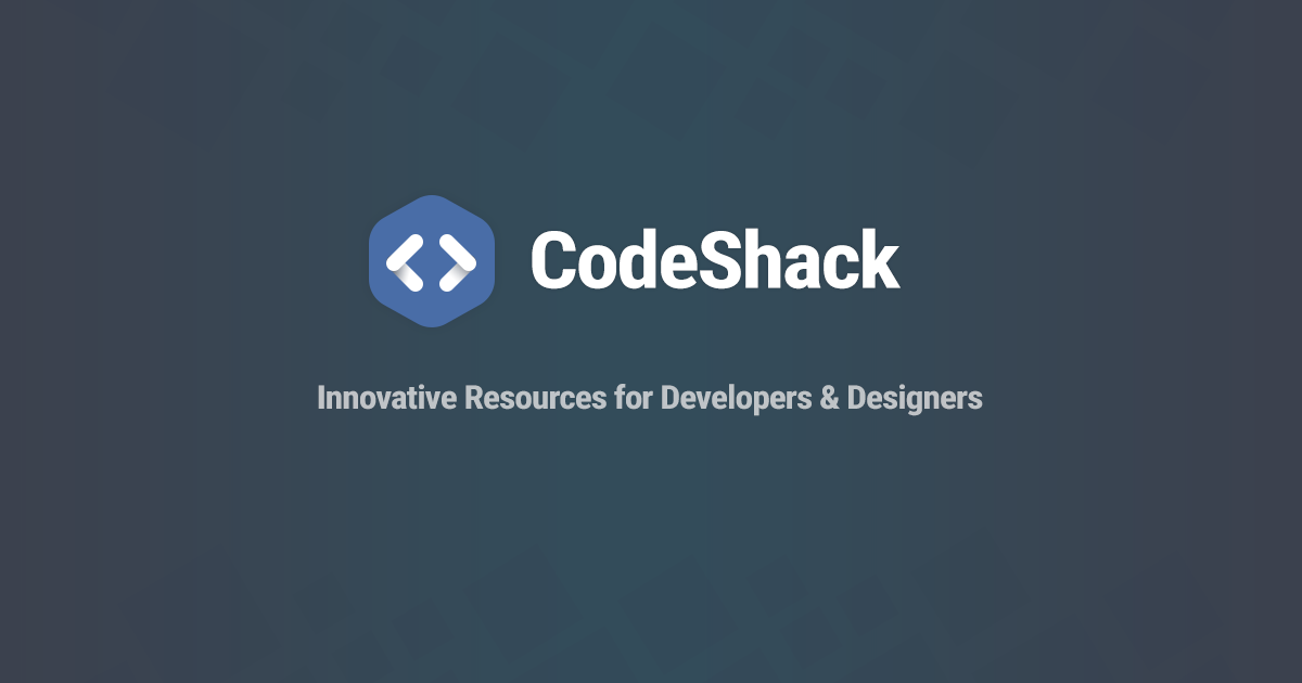 CodeShack Resource Website For Developers Designers CodeShack Resource Website For Developers Designers