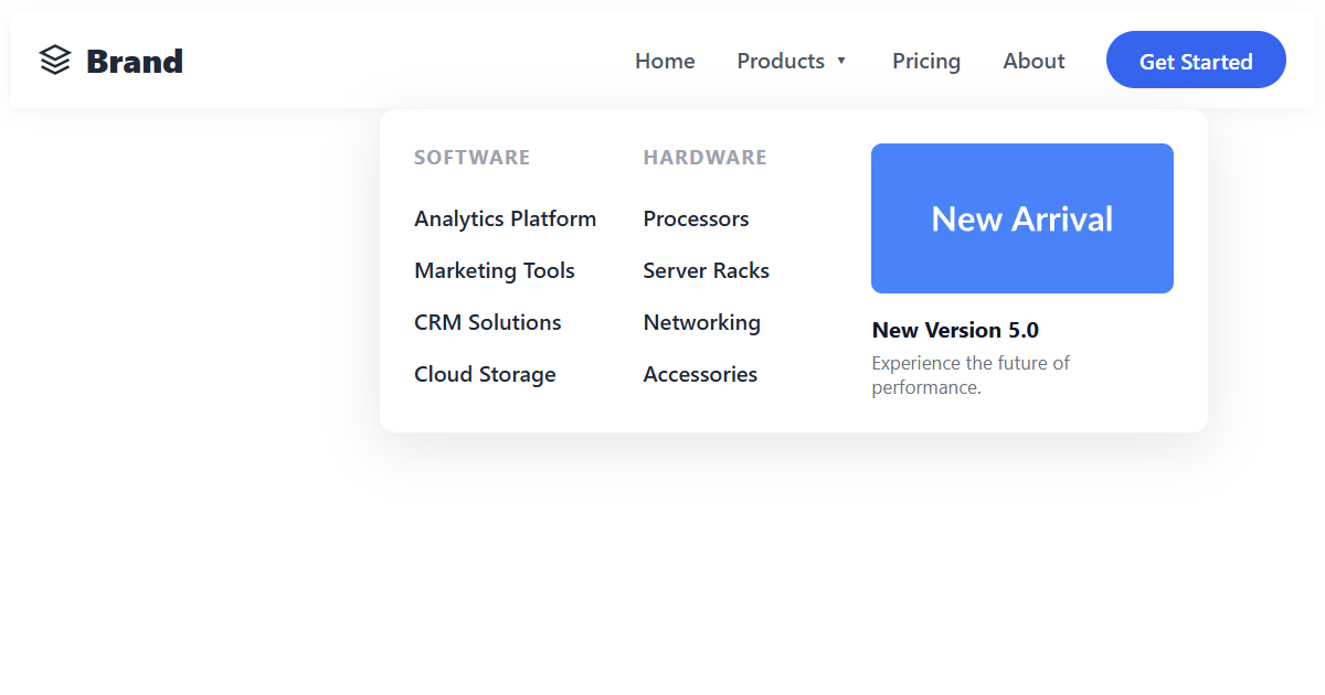 Advanced Mega Menu Navigation CSS