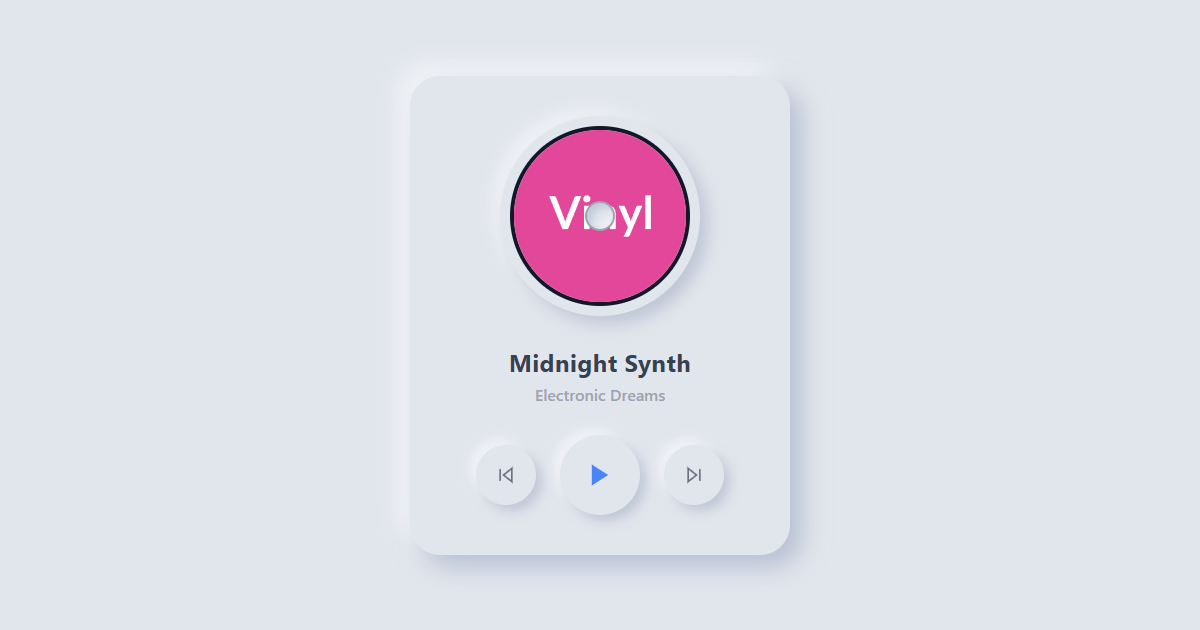 Advanced Neumorphic Audio Player JS