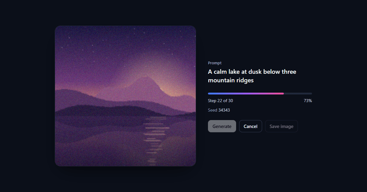 AI Image Generation Loading Animation JS