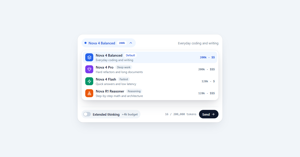 AI Model Selector Dropdown JS