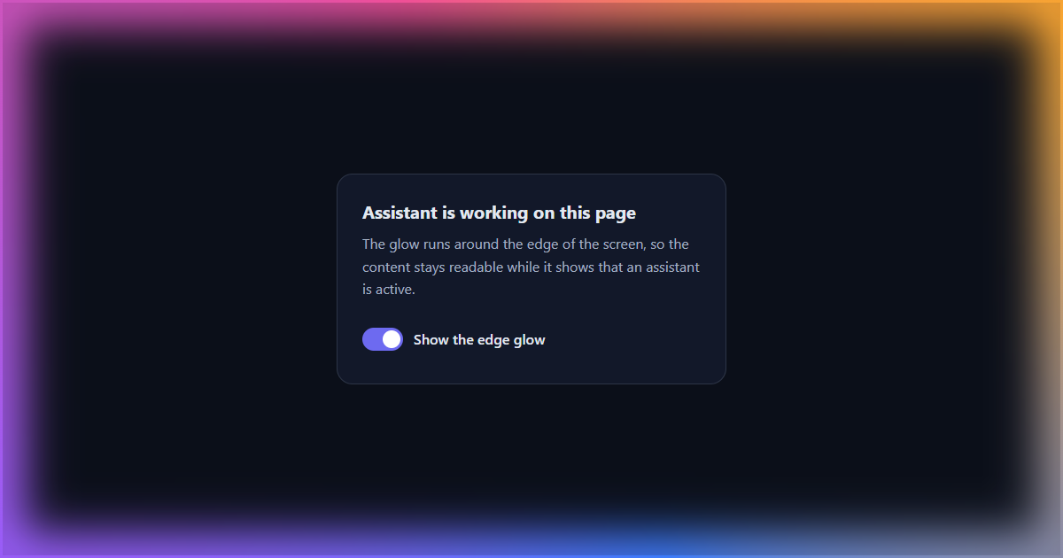 AI Screen Edge Glow Effect CSS