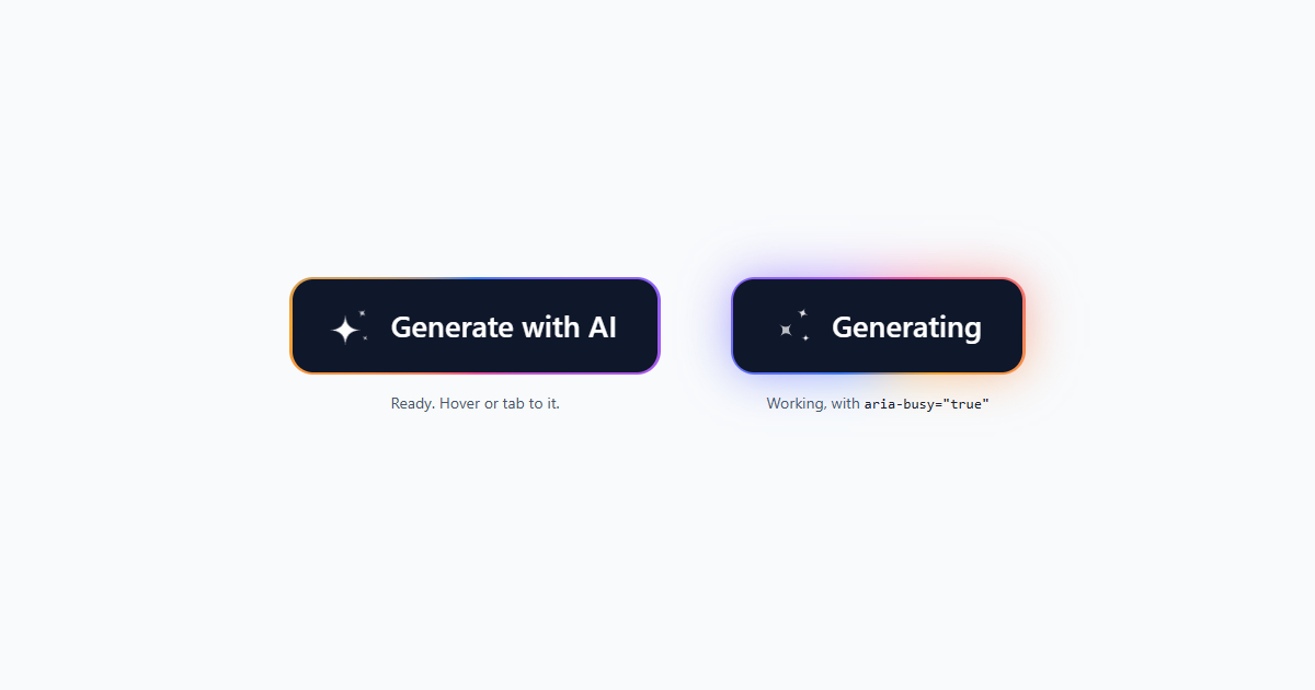 AI Sparkle Button Animation CSS