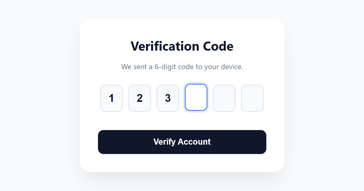 Animated OTP Input Sequence JS