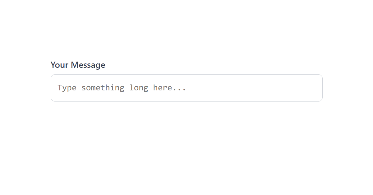 Auto-Expanding Textarea JS