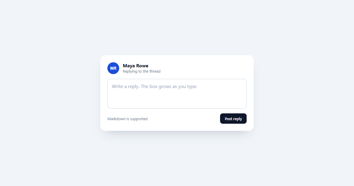 Auto-Growing Textarea with field-sizing CSS