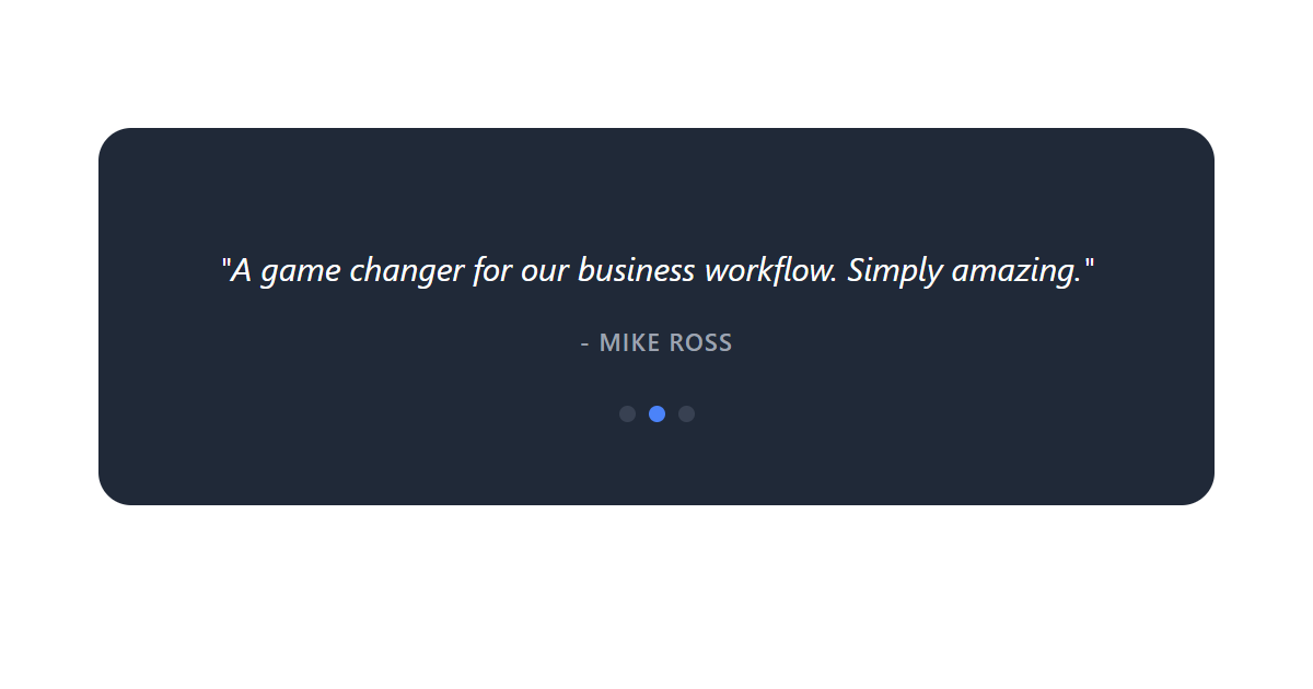 Automated Testimonial Carousel JS