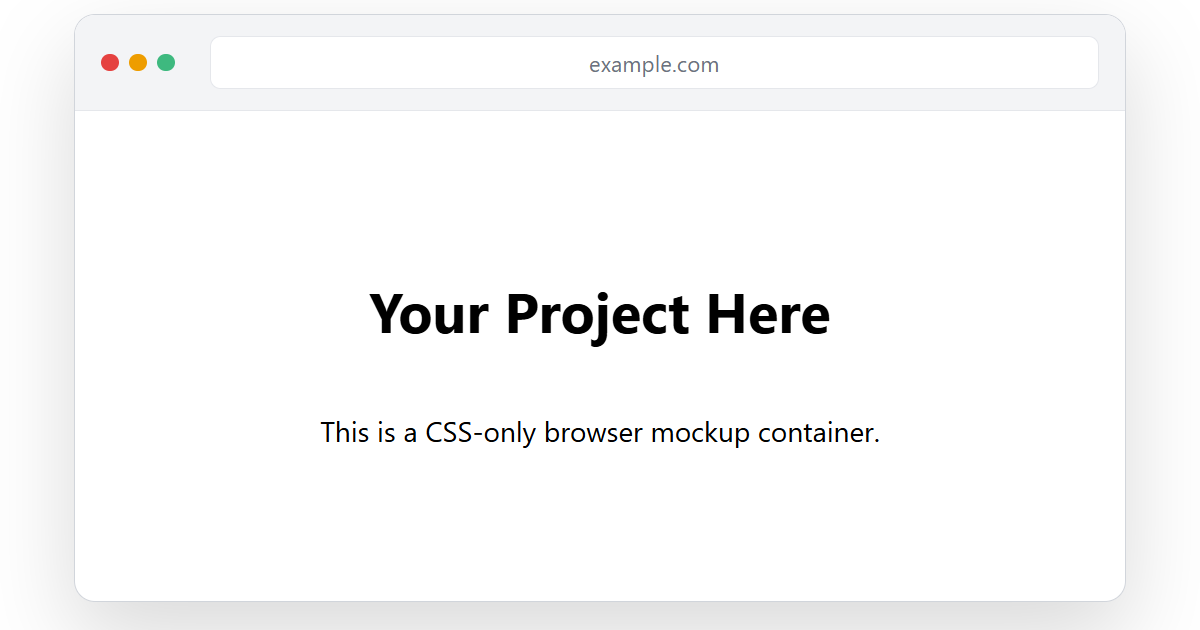 Browser Window Mockup CSS