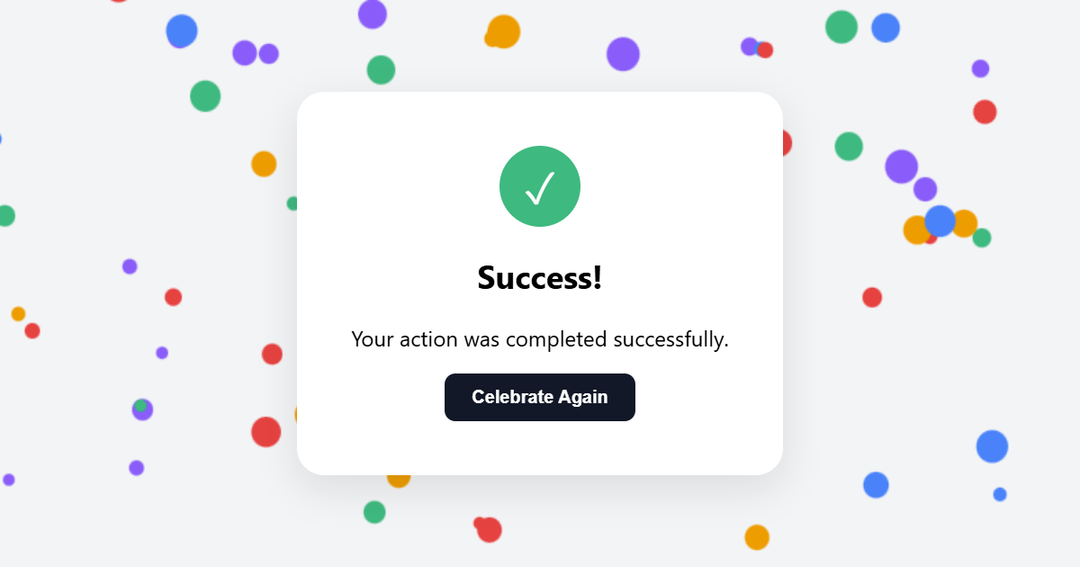 Confetti Celebration Effect JS