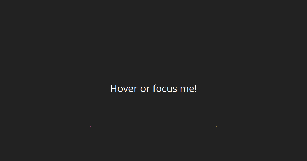 CSS Animated Gradient Border