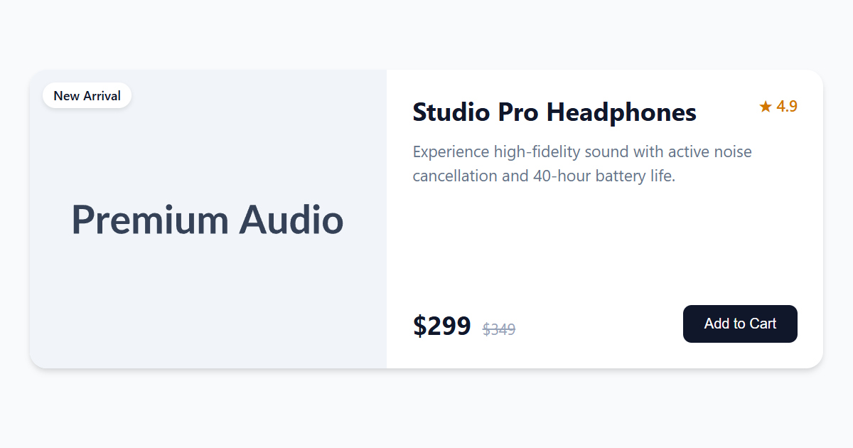 CSS Container Query Product Card