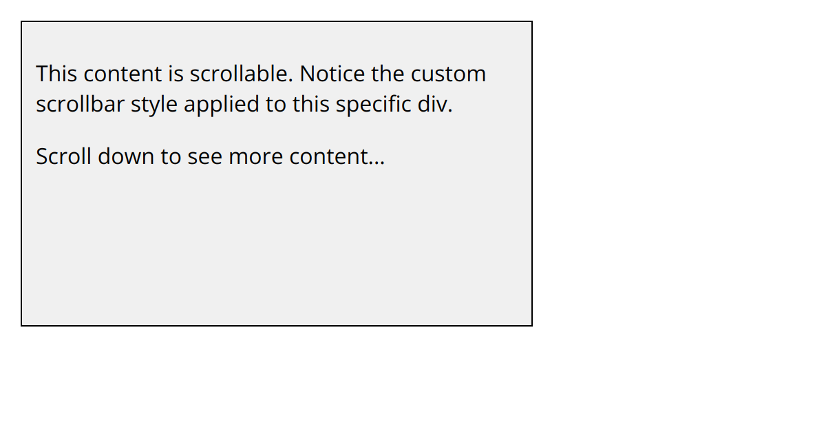 CSS Custom Scrollbar Styling