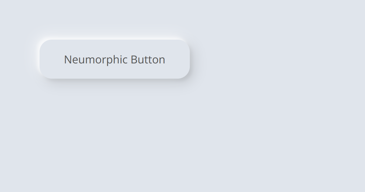 CSS Neumorphic UI Button