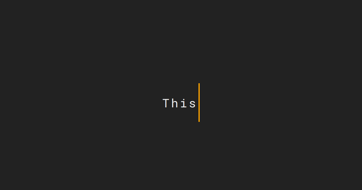 CSS Text Typing Animation Effect