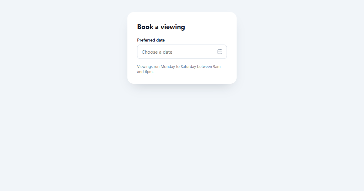Custom Date Picker JS