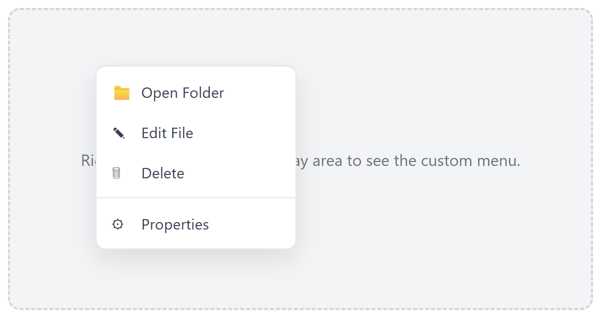 Custom Right-Click Context Menu JS