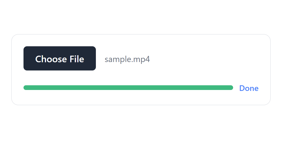 File Upload with Progress Bar JS