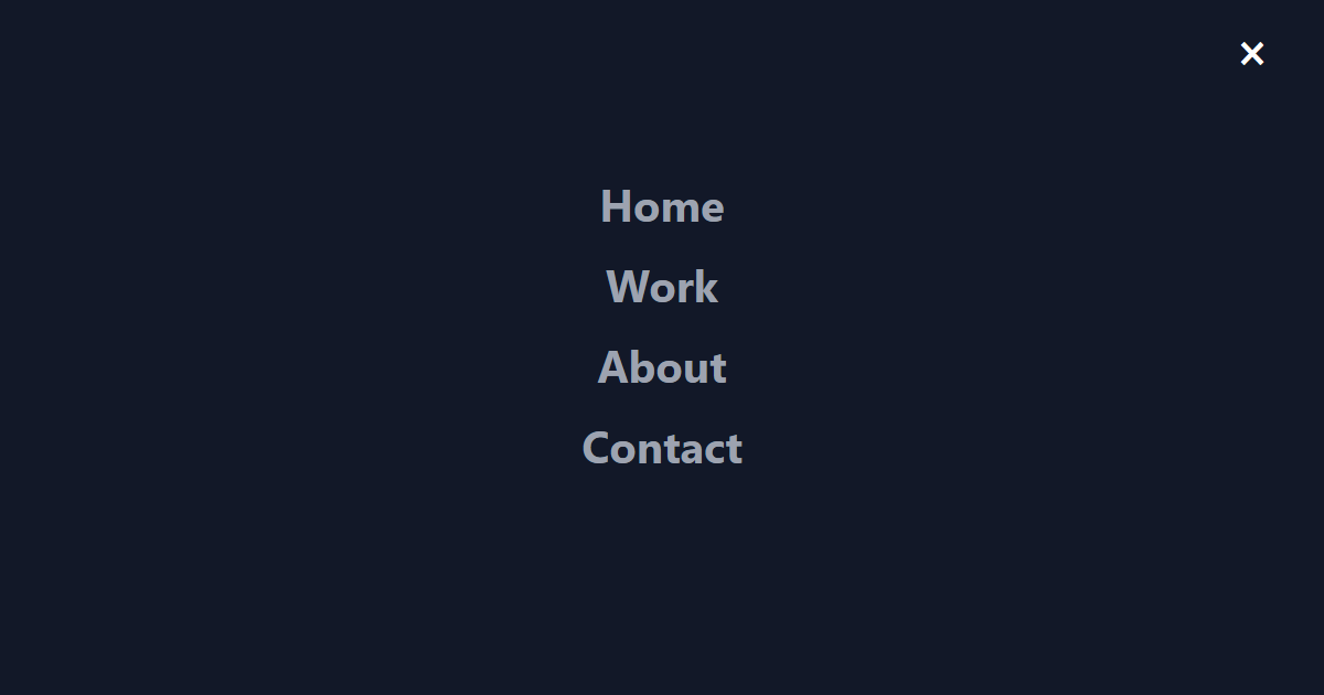 Fullscreen Navigation Overlay JS