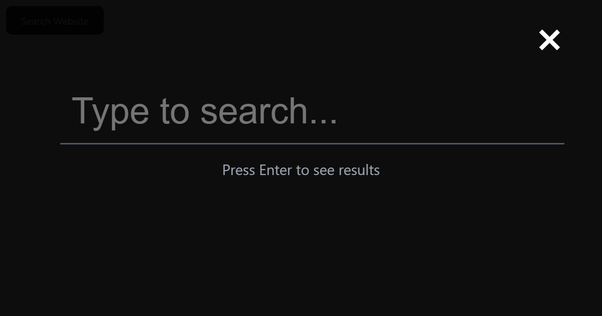 Fullscreen Search Overlay JS