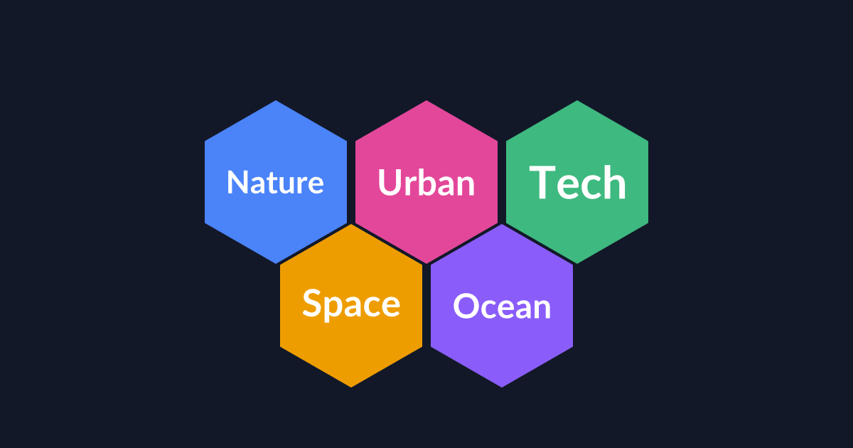 Futuristic Hexagonal Grid Gallery CSS