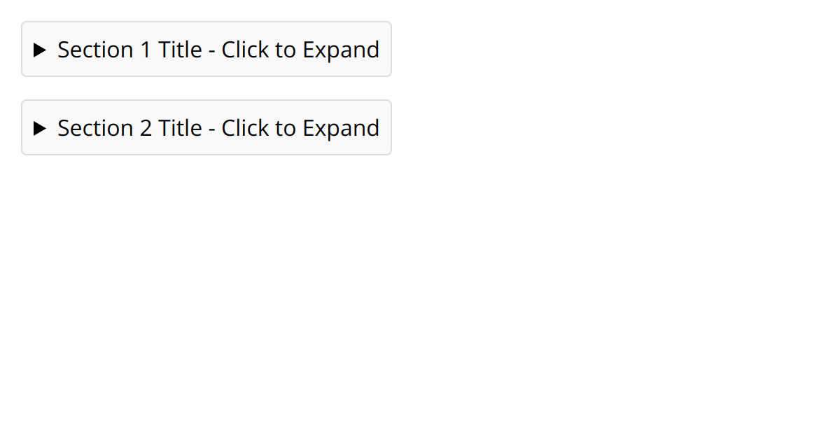 HTML5 Details and Summary Accordion