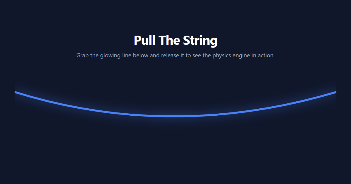 Interactive Elastic Magnetic String JS