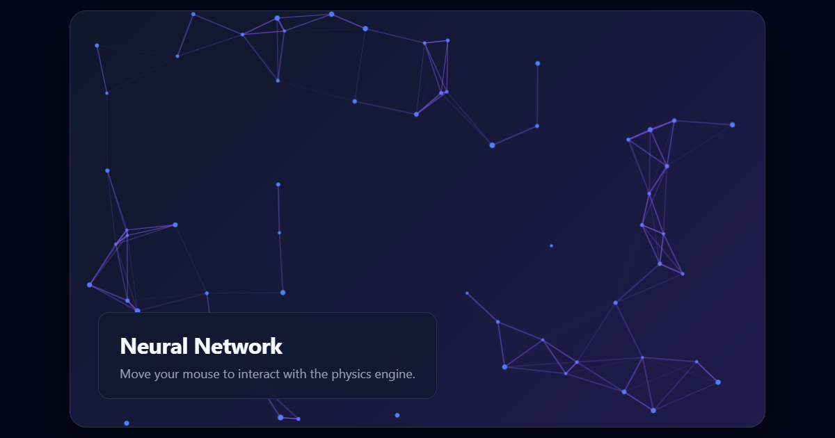 Interactive Physics Node Graph JS