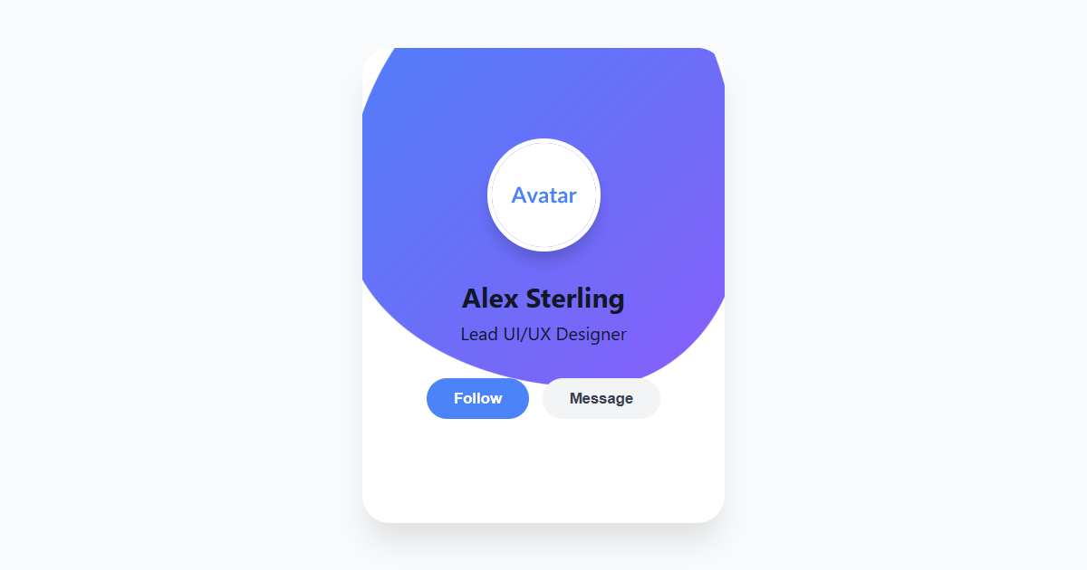 Liquid Background Profile Card CSS