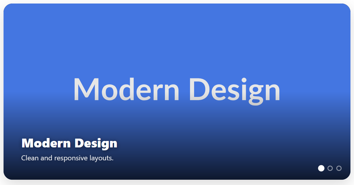 Modern Auto-Play Carousel JS