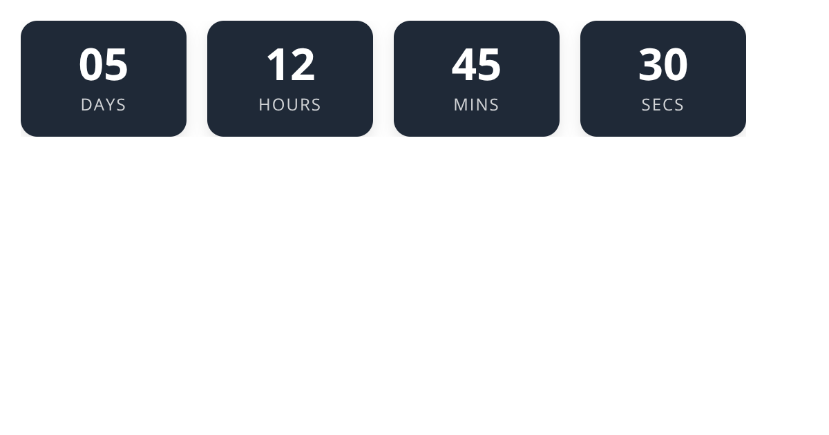Modern Countdown Timer JS