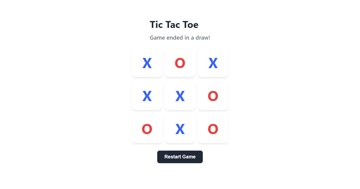 Modern Tic Tac Toe Game JS