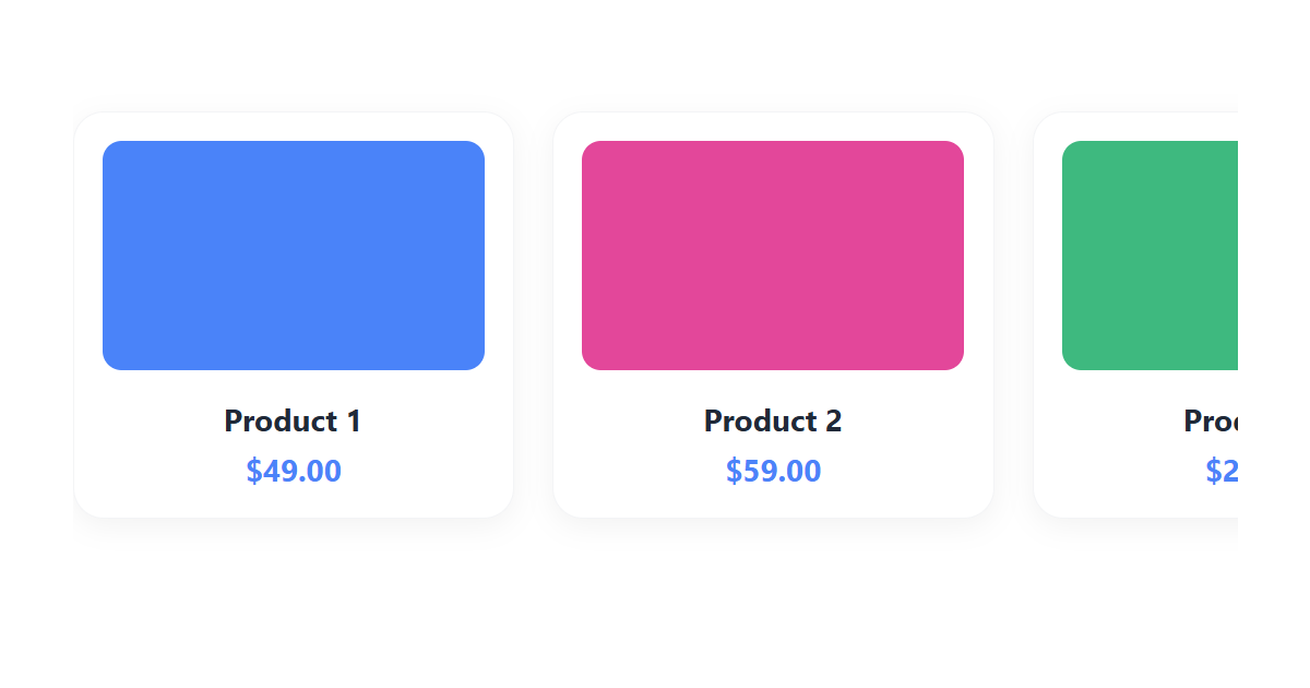 Multi-Card Product Carousel CSS