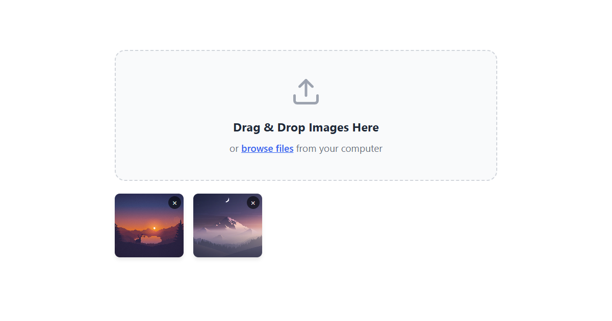 Multi-File Drag and Drop Upload JS