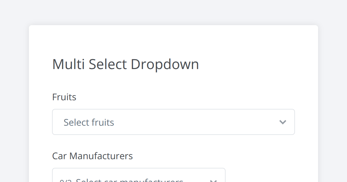 Multi Select Dropdown JS
