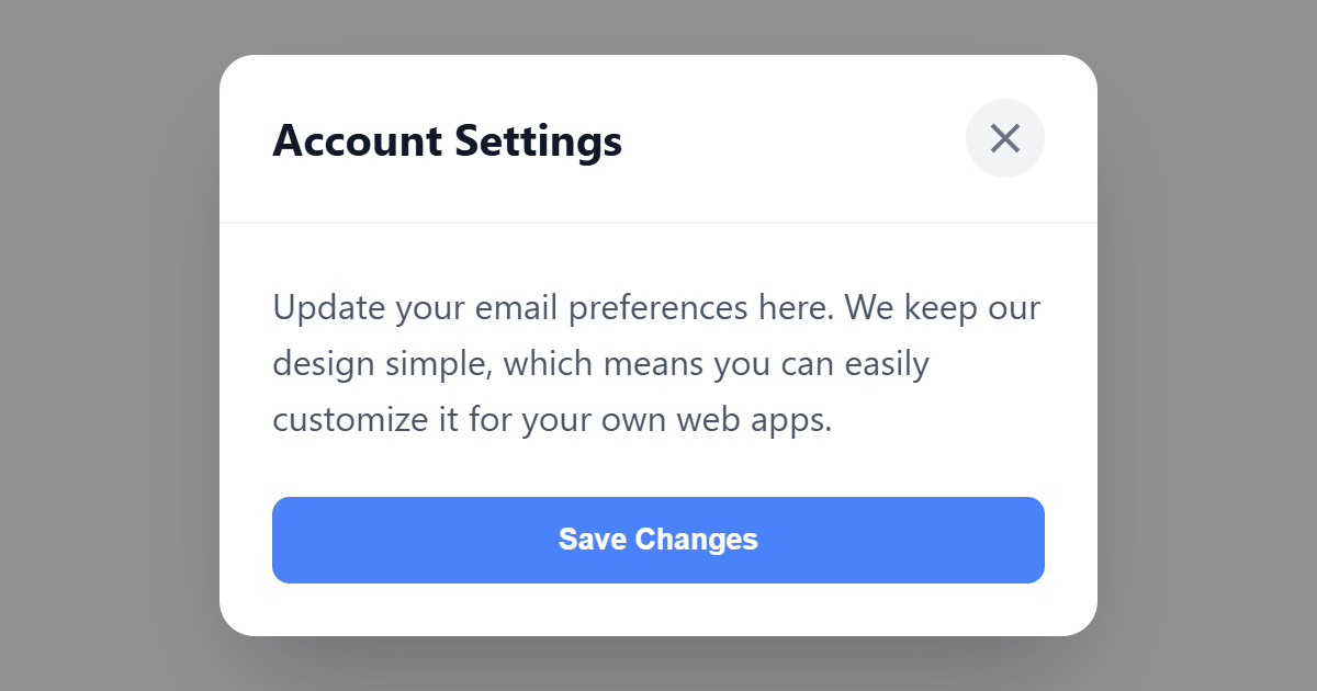 Native HTML Popover Modal CSS