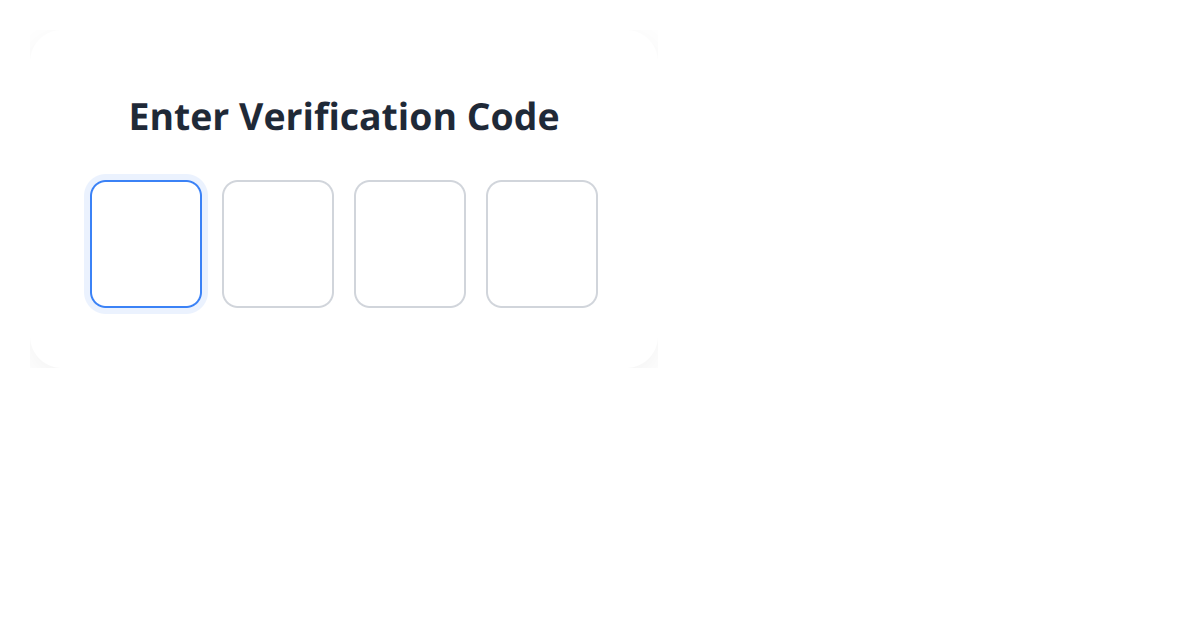 OTP Verification Input JS
