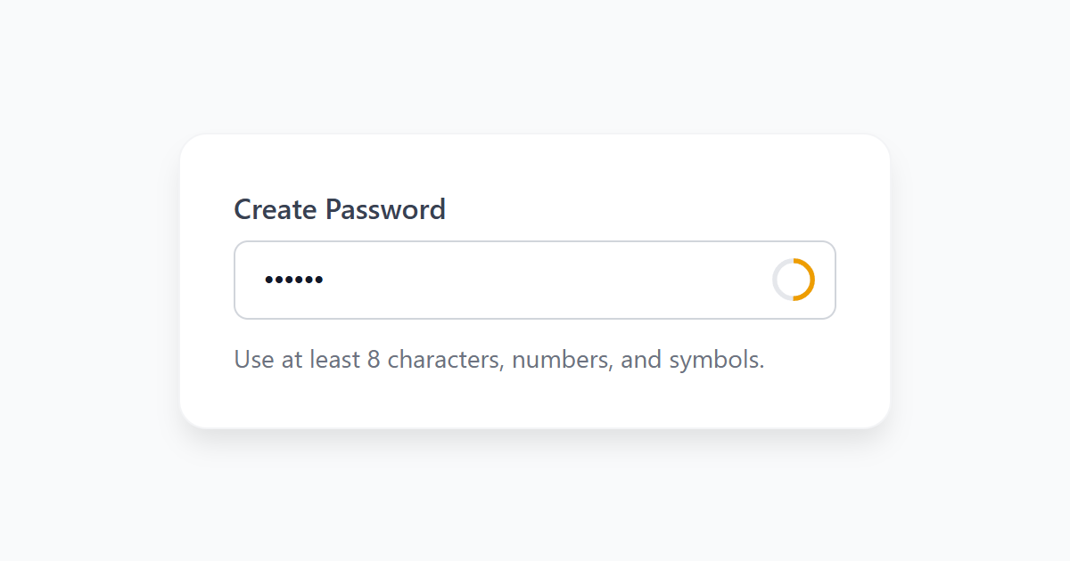 Password Strength Meter Ring JS