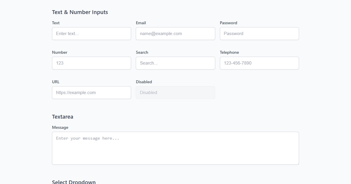 Modern Pure CSS Form Controls