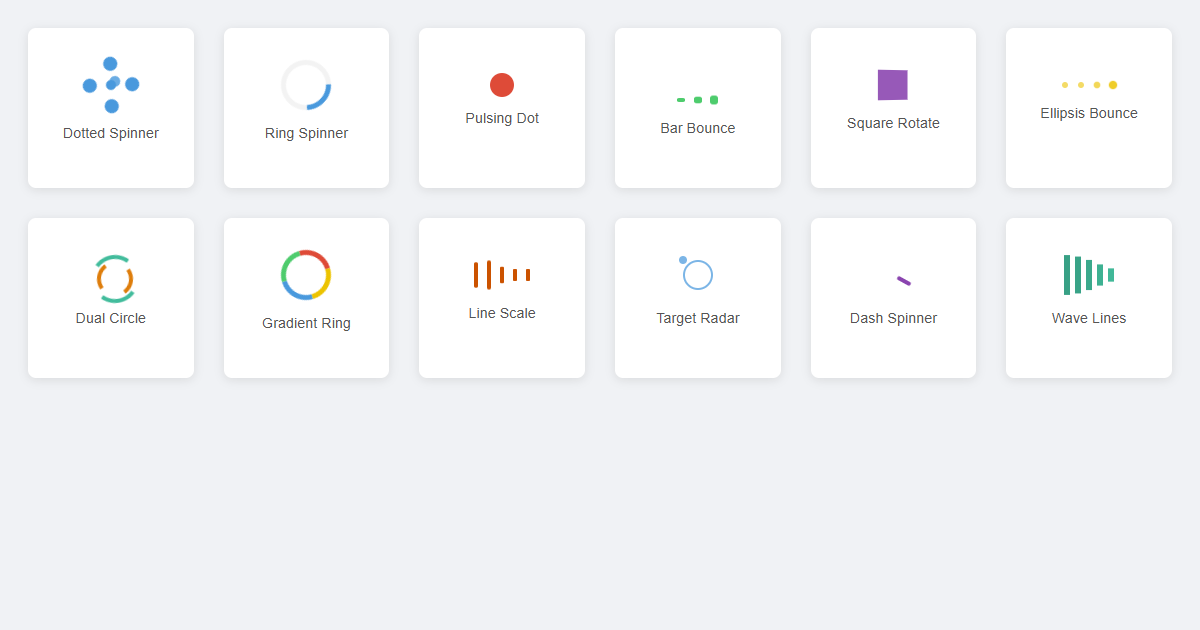 Pure CSS Modern Loaders and Spinners Collection