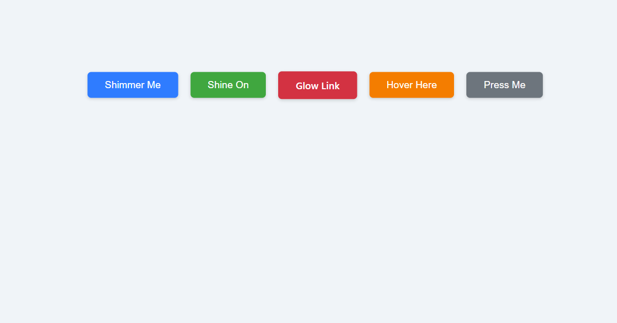 Pure CSS Shimmer Button Hover Effect