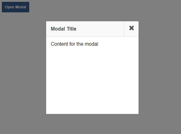 Pure CSS3 Modal Example