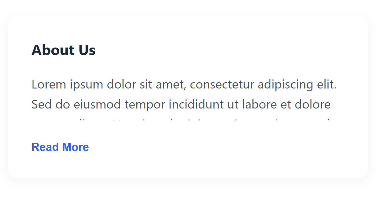 Read More Text Expander JS