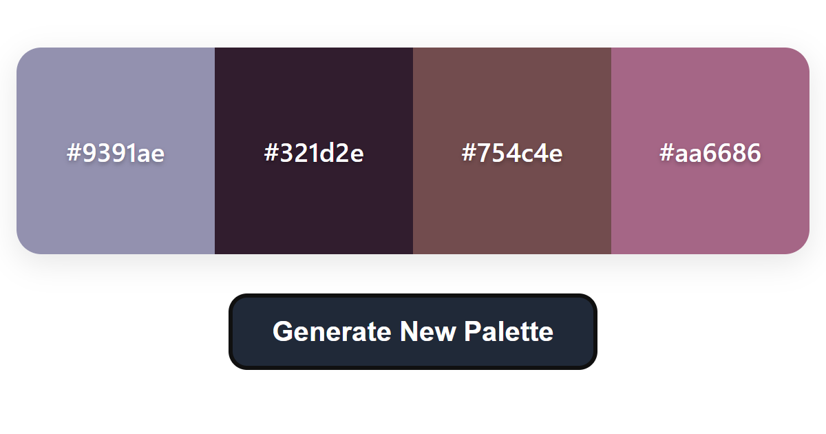 Simple Color Palette Generator JS