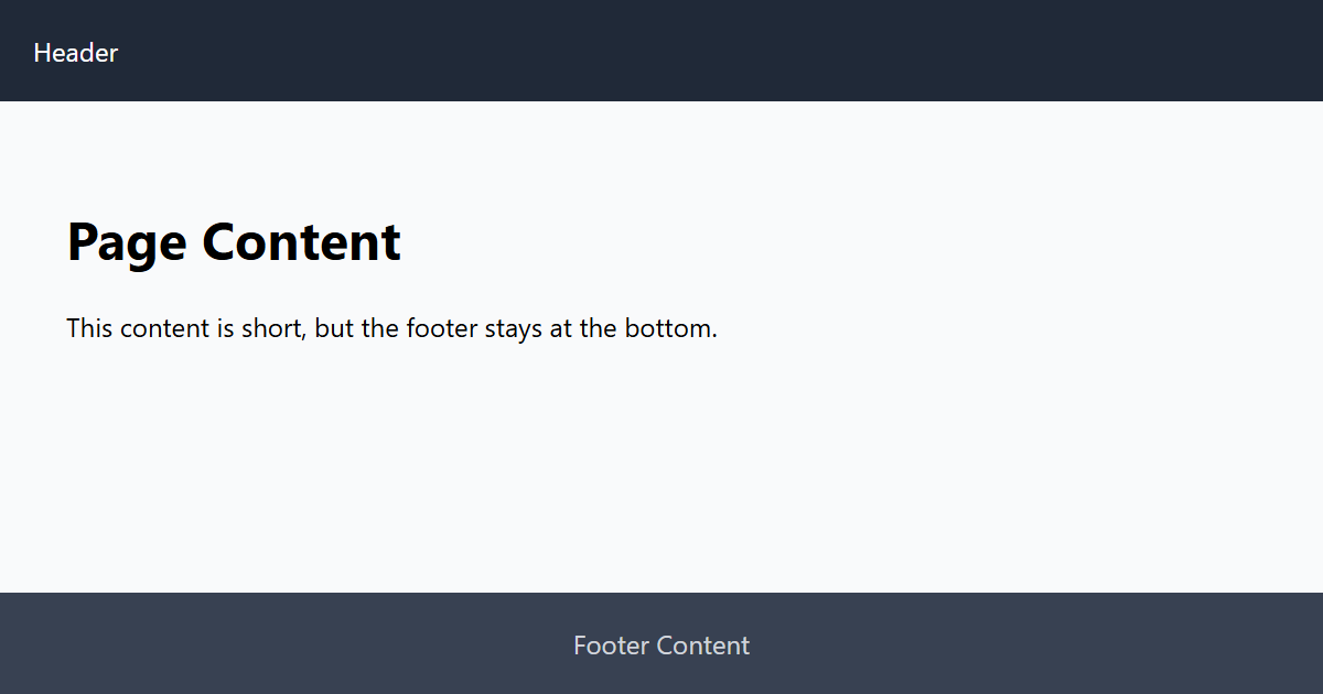 Simple Sticky Footer CSS