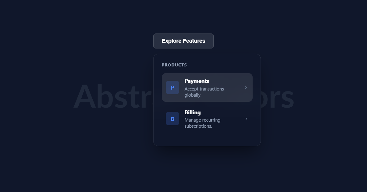 Sliding Glassmorphism Dropdown Menu JS