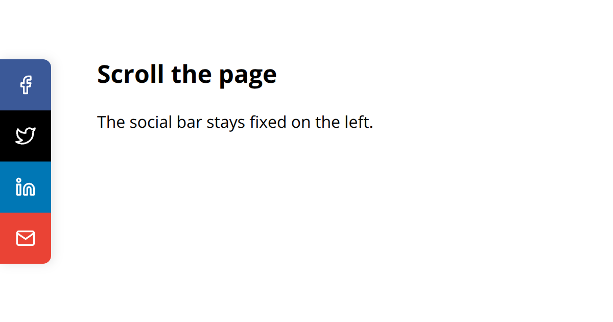 Sticky Social Share Bar CSS