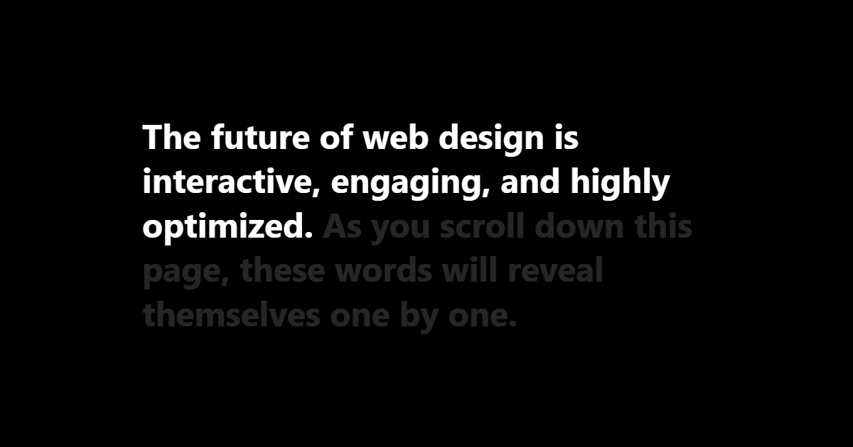 Sticky Text Scroll Reveal Effect JS