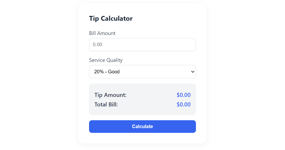 Tip Calculator JS