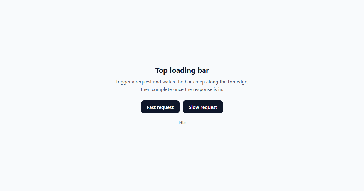Top Loading Progress Bar JS