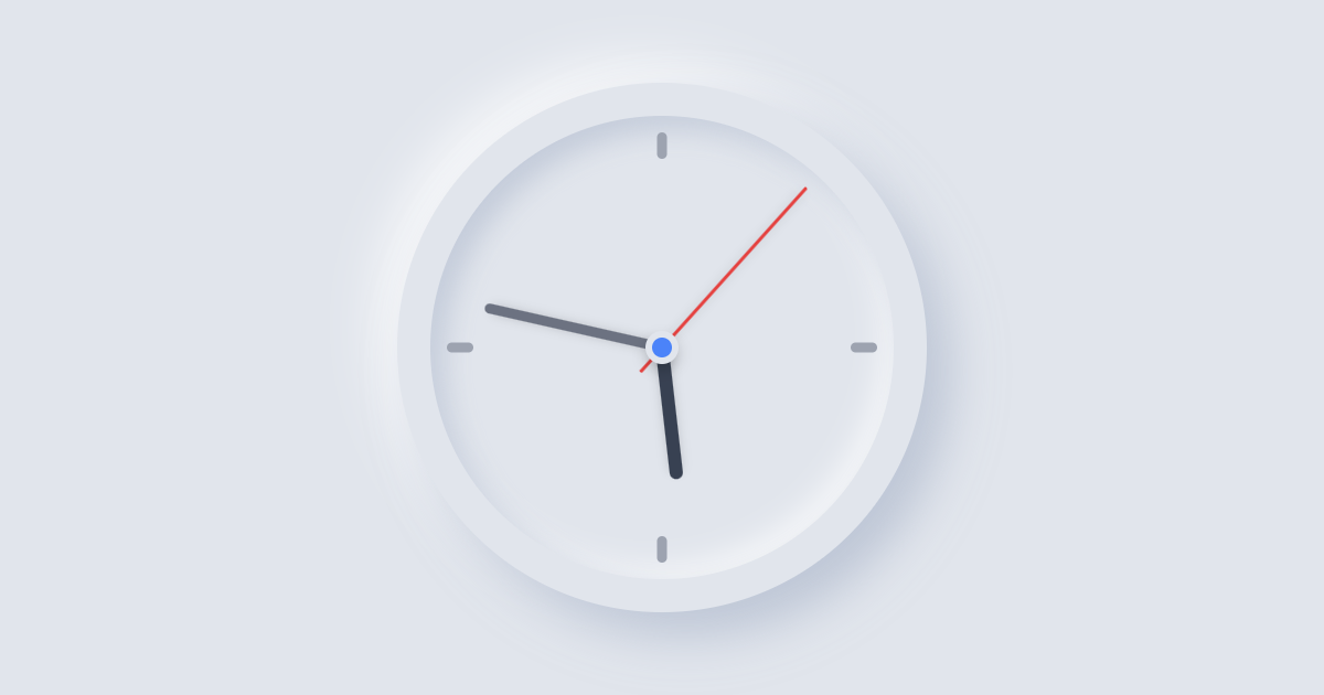 Ultra Realistic Neumorphic Analog Clock JS